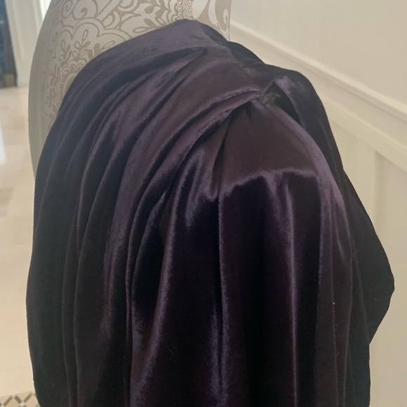Zimmermann Illustration one-sleeve draped Purple velvet maxi dress Gown Size 1 - Picture 12 of 15